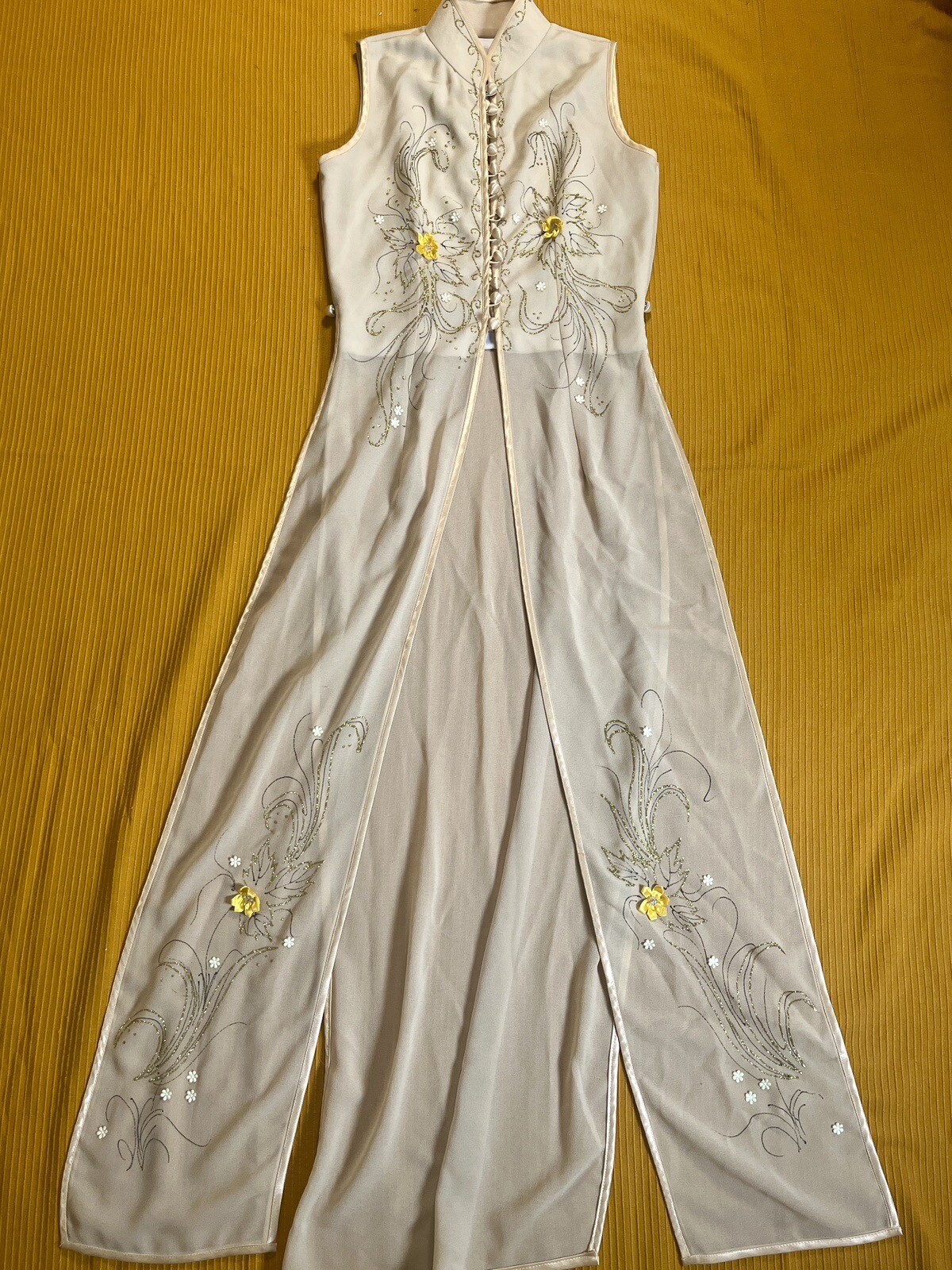 Handmade Front Slit Open Loop Button Long Kurta I… - image 1