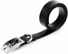 PETINCCN TPU Dog Collar Strap Belt Band Buckle for 6.7"-26.5" dogs Black 