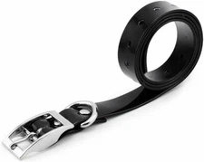 PETINCCN TPU Dog Collar Strap Belt Band Buckle for 6.7"-26.5" dogs(Black)