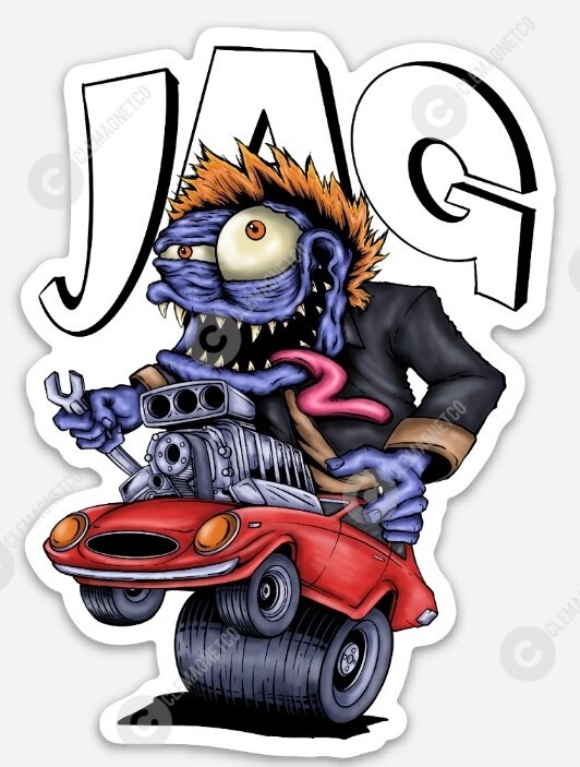 Jag MAGNET - Oddrods Odd Rod Vinyl Muscle Classic Rat fink Ratfink