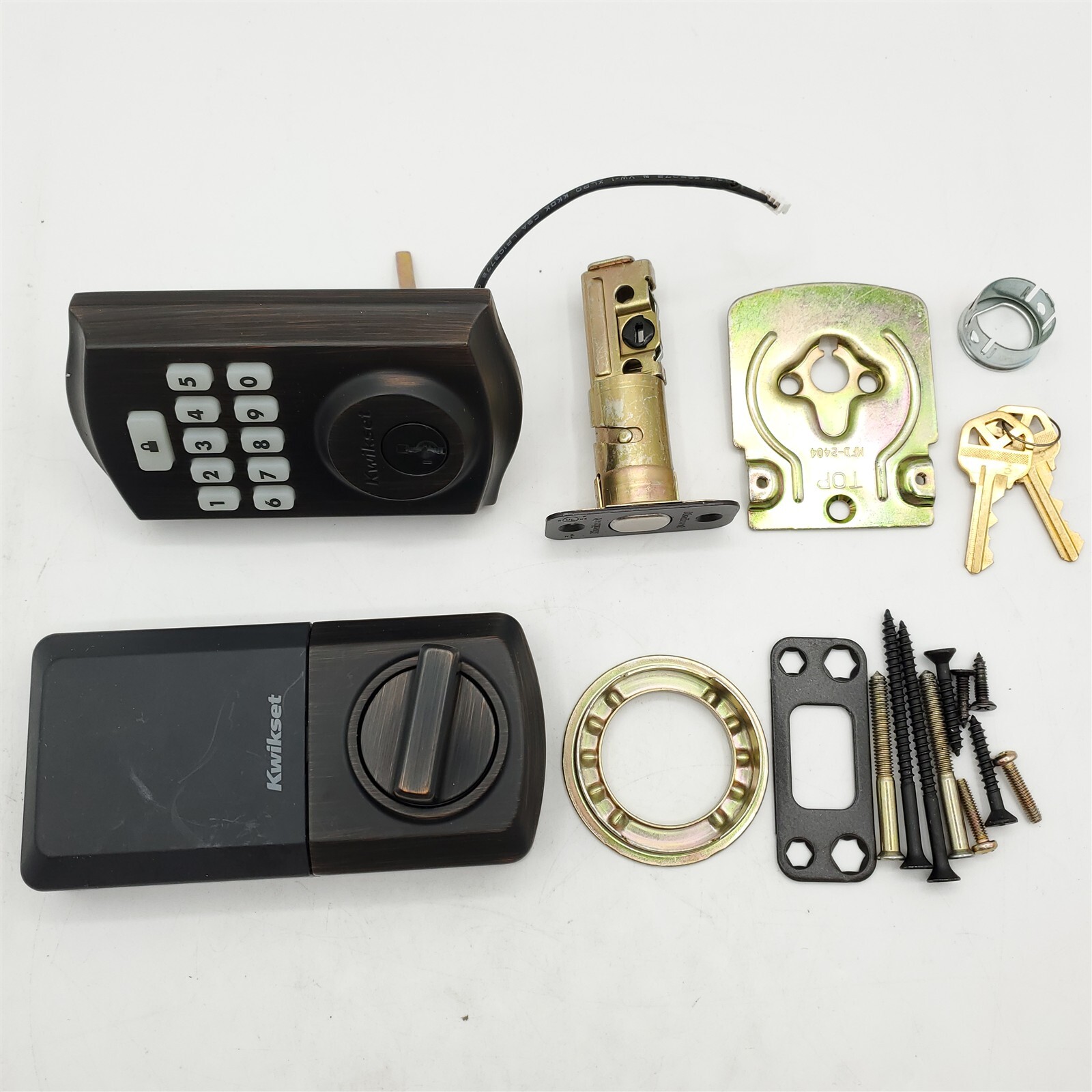 Kwikset SmartCode 260 Keyless Electronic Deadbolt Door Lock in Venetian Bronze-image