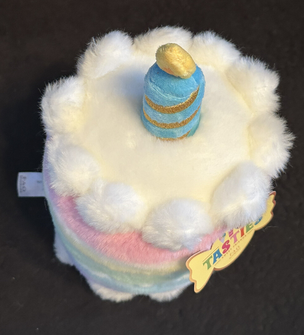 NWT ~ 11” F.A.O. Schwarz TASTIES Sweet Friends Birthday Cake Stuffed Plush