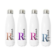 Personalised Water Bottle Insulated Drink Sport Gym Thermos Flask 500ml Any Name