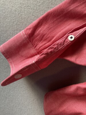 bonobos品 BONOBOS Men's Shirt Extra Large Red Button Down Chambray