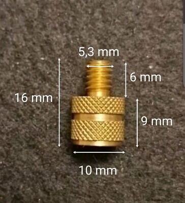 Ventiladapter VG 5,2 Messing Luftpumpe Fahrrad Ventil NOS Vintage Oldtimer 