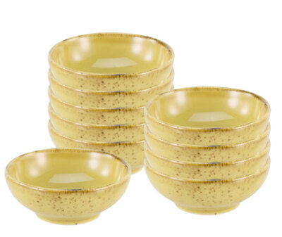 10er SET CreaTable 22524 Nature Collection Dipschale 11,5 cm CURRY