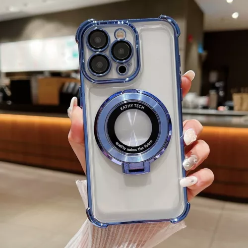 Funda transparente a prueba de golpes con soporte de anillo magnético para iPhone 16 15 Pro Max - Imagen 1 de 20