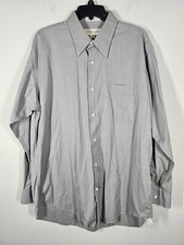 Pronto Uomo Shirt 17 32/33 Mens Cotton 100 Staple Cotton Long Sleeve Button Up