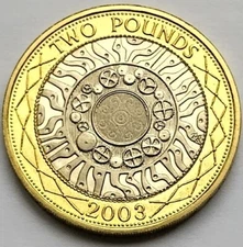 2003 Two £2 Pound Technology Stasndard Brilliant Uncirculated