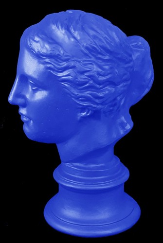 Escultura Azul Venus Afrodita Estatua Griega Estatuilla Diosa Amor Belleza 18" - Imagen 2 de 3