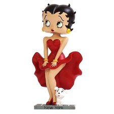 Statua Betty Boop Bobblehead Figure New York 7" in resina da collezione con scatola
