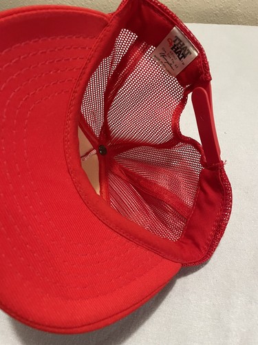 Cappello camionista Pak N Save drogheria negozio mercato vintage maglia rossa regolabile anni 80 - Foto 3 di 3