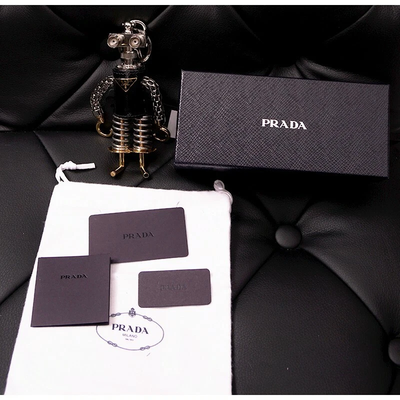 Prada Saffiano leather keyholder  Black Prada Tessuto Shoulder