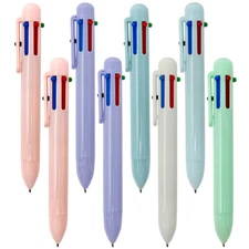 Wrapables Multi-Color 6-in-1 Retractable Ballpoint Pens  (Set of 8)