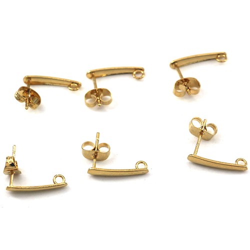 Stainless Steel Rectangle Bar Post Earrings Components for Dangle Earring Making - Picture 5 of 8