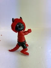 Vintage Red Devil Clip On Hugger Topper Vinyl Toy 1980s 1985 red hair