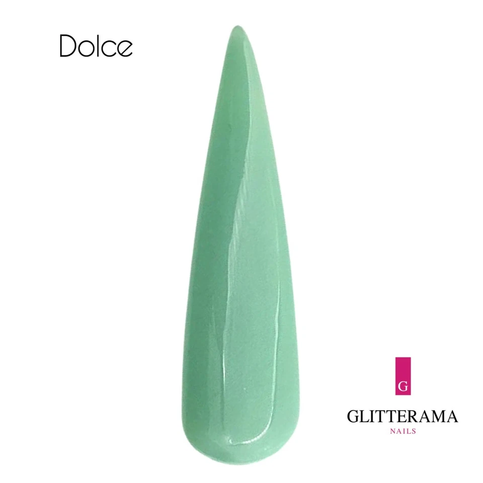 DOLCE Glitterama Nails coloured acrylic powder aqua blue green sea ocean mermaid