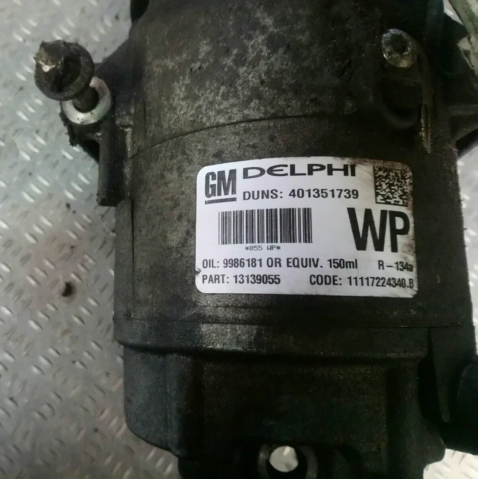 VAUXHALL ASTRA H VXR 2005-2010 A/C AIR CON AIR CONDITIONING PUMP 13139055 - Image 4 of 4
