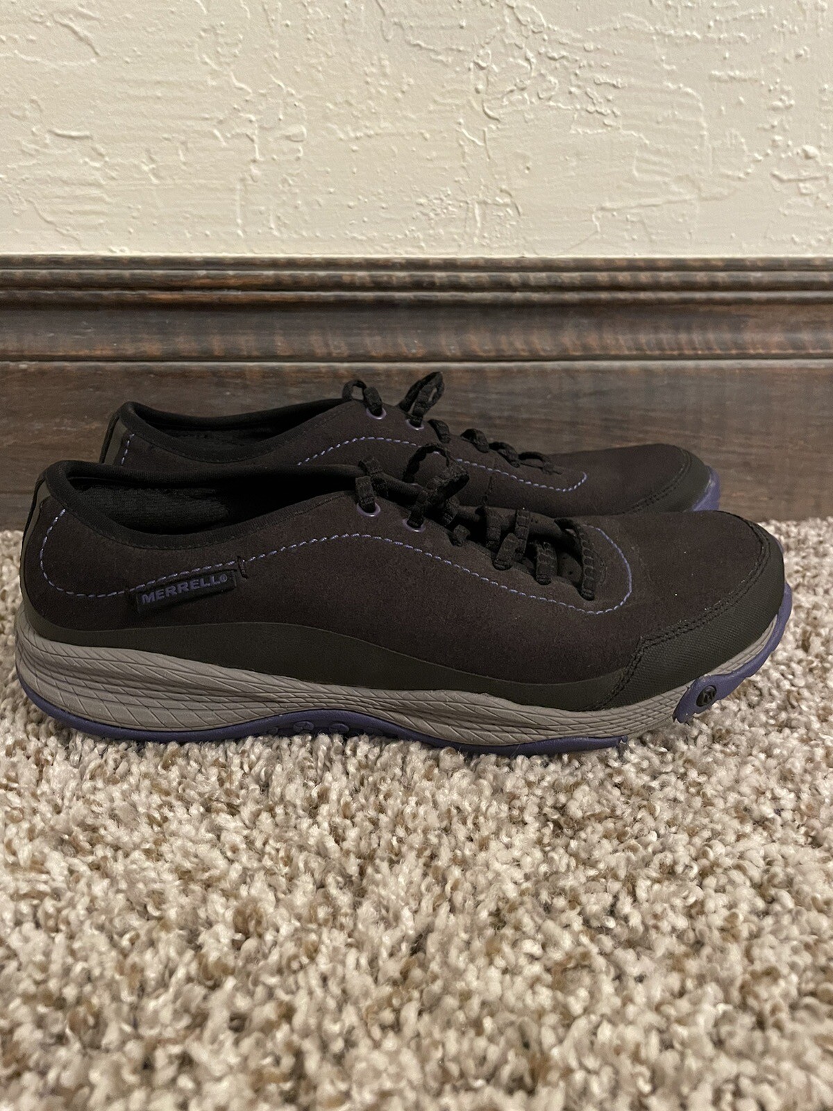 Scarpe in pizzo Merrell Select fresche nere a piedi nudi donna taglia 7 5 M US 38EU