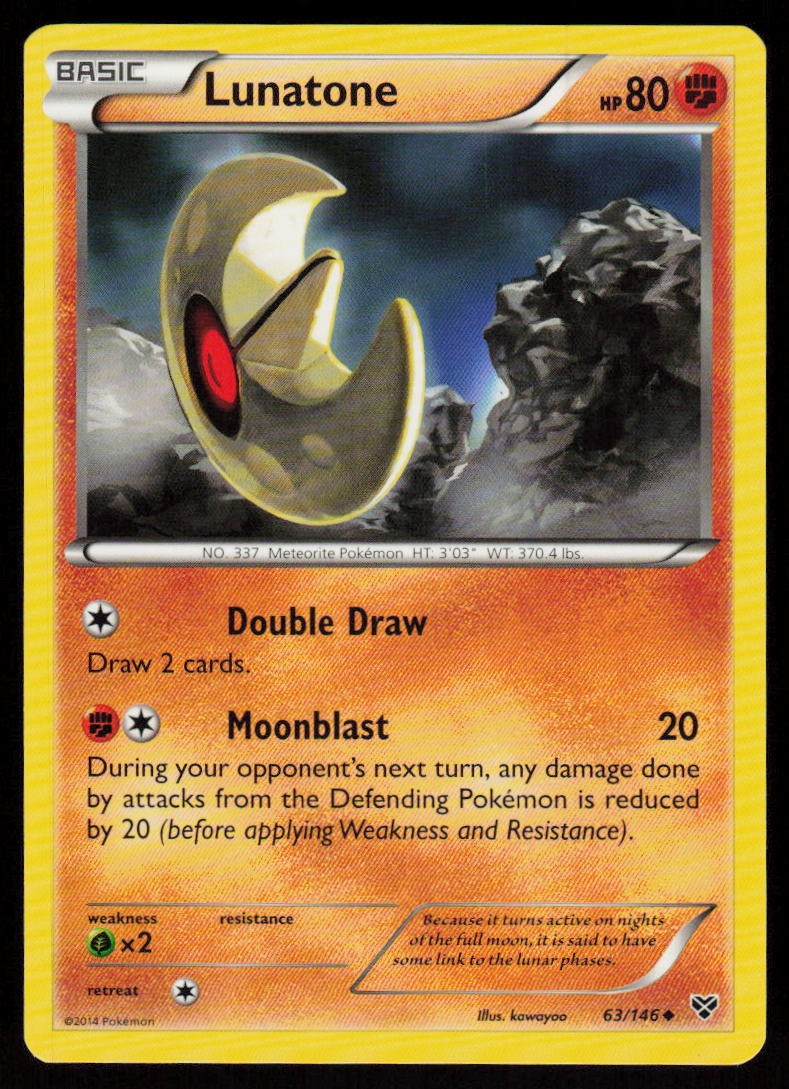 Lunatone 63/146 Uncommon XY Pokemon Near Mint