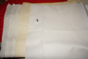 7 Sheets, Unbranded, 11 count, Cross Stitch Fabric-See Description   (9)