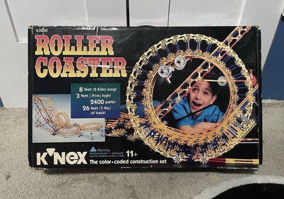 Vintage K'NEX Classic Roller Coaster Set #63030 with Box (Pieces UNCOUNTED)