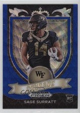 2021 Panini Prizm Draft Picks Crusade Blue Wave 56/249 Sage Surratt #177 lz7