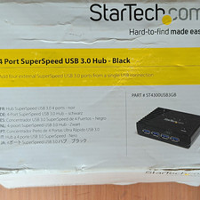 StarTech.com ST4300USB3GB 4-Port USB 3.0 Hub Portable Black 95cm Cable