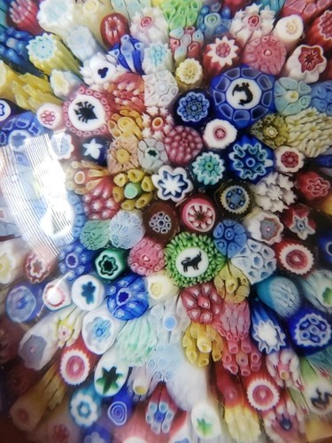 Vtg. Baccarat 12 Zodiac Silhouette 1978 Closepack Millefiori Design Paperweight - Picture 8 of 15