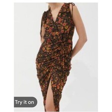 Dress Forum Sleeveless Born To Run Ruched Lily Floral Dress Size Large