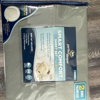 Serta Perfect Sleeper Smart Comfort King Sheet Set Green 4 Pillowcases