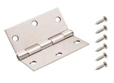 Everbilt 12 PCS Satin Nickel Steel Door Hinge 3 1/2" Square Edge Corner