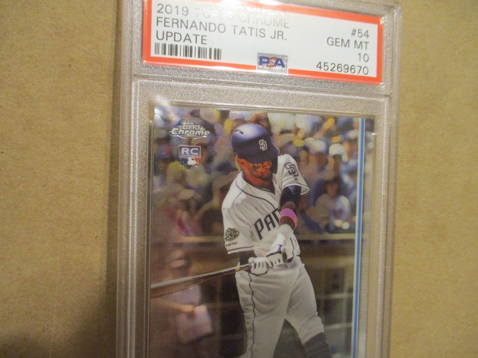 2019 TOPPS CHROME UPDATE FERNANDO TATIS JR #54 RC ROOKIE PSA 10 GEM MINT! PADRES view 5