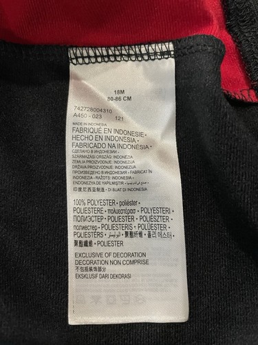 NIKE Air Jordan Jumpman 2-Piece Track Suit Size 18 Months - Black & Red - Picture 6 of 9