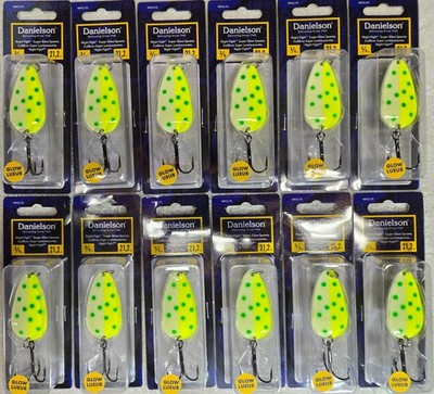 12 Packs, Danielson Night Fight Casting Spoon 3/4 Oz TKO NFCS-75TKO, NEW!