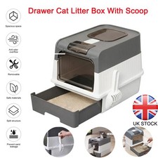 Extra Large Hooded Cat Litter Tray Fully Enclosed Anti-Splashing Cat Litter Box