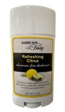 CITRUS ALUMINUM FREE DEODORANT - Blend of Lime Grapefruit Lemon  Rosemary