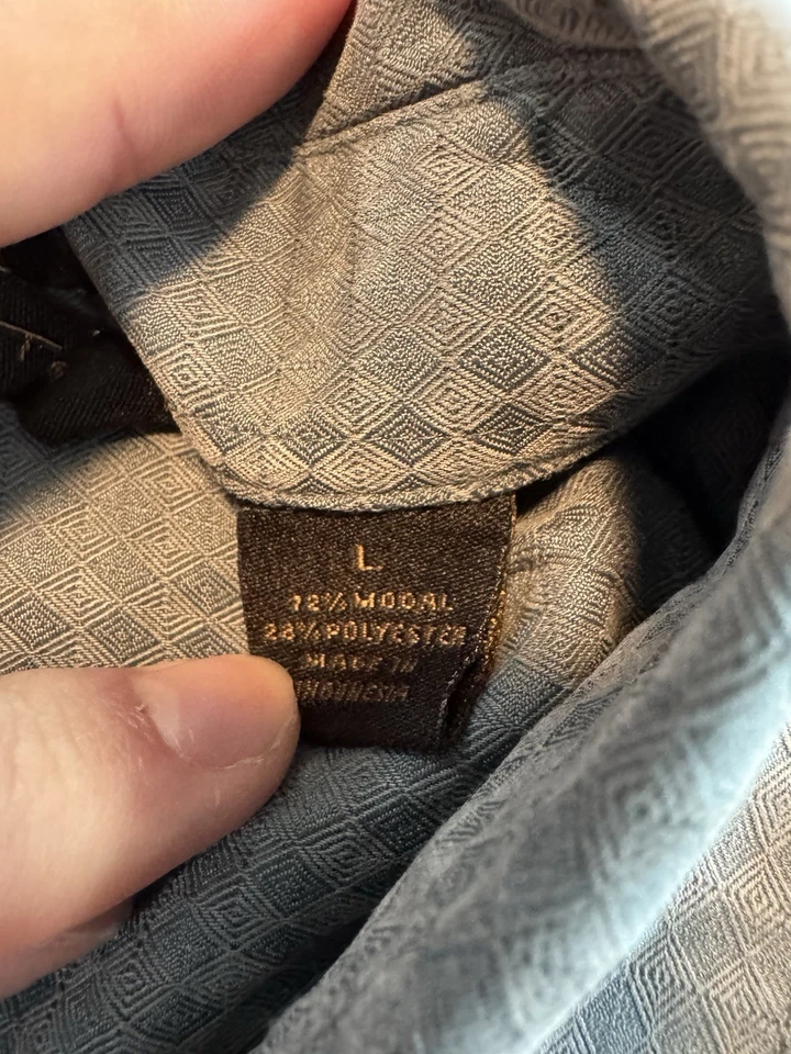 Camisa Axist Para Hombre Grande Verde Texturizada Manga Corta Abotonada Foto 4 de 4