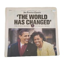 SF CHRONICLE Newspaper Politics MEMORABILIA Barack Obama FLOTUS  Inauguration 