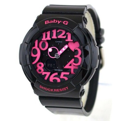 CASIO カシオ BABY-G 5257 CASIO Baby-G Kawaii Black & Pink & Heart wristwatch analog