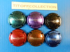 la série de 6 capsules champagne générique vernis craquele-1389 a 1389e
