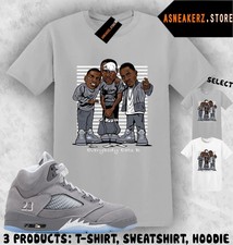 Shirt To Match AJ 5 Wolf Grey 2026 Sneaker Matching Tee Everybody Eats B T-Shirt