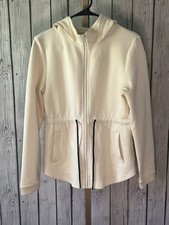 Varley Colby Drawstring Waist Hoodie Pristine Ivory Cream Size Small