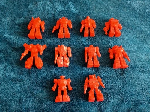Transformers G1 Decoys Lot of 10 Red Rubber Mini Figures Vintage 1986 Hasbro.