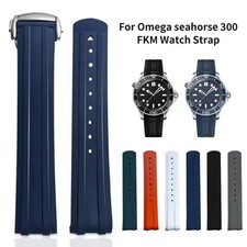 20mm FKM Rubber Strap for Omega Seamaster 300 FDA-Approved Fluoroelastomer Band