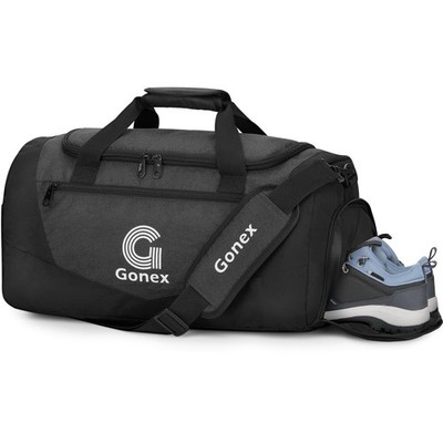 Gonex Gym Duffel Bag with Shoe Compartment Wet Pocket, Small (30L), Black 
