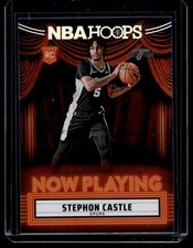 2024-25 Hopps Now Playing Holo SP Stephon Castle RC San Antonio Spurs #16