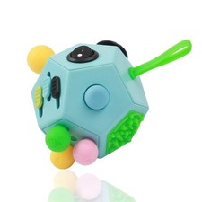 12-Sided Fidget Cube Toy for Stress Relief, Autism, Anxiety, and Depression