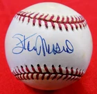 STAN MUSIAL AUTOGRAPHED VINTAGE OFFICIAL NL BASEBALL ST LOUIS CARDINALS HOF