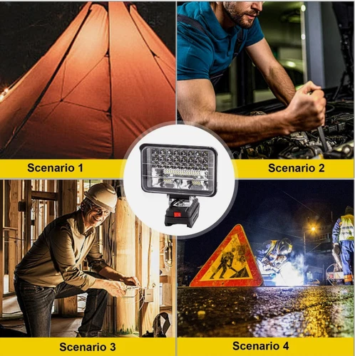 Für Makita 18V GBA Akku LED Arbeitsleuchte 55W Strahler Licht Taschenlampe DHL - Bild 20 von 23